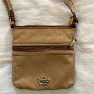 Fossil Light Brown Crossbody Purse